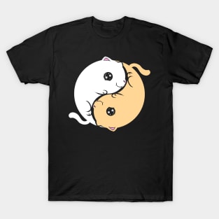 Yin And Yang Cats On Purrsday T-Shirt